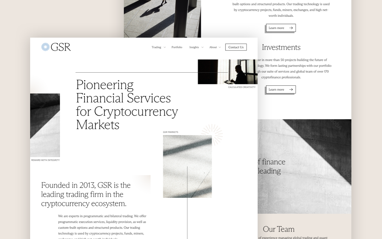 Cryptocurrency Finance Firm Website